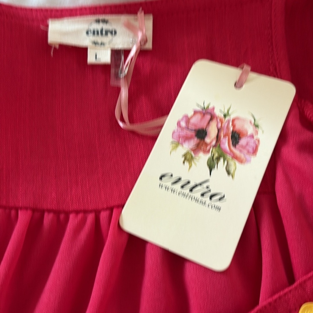 Entro Red Ruffled Dress - Picture 10 of 11